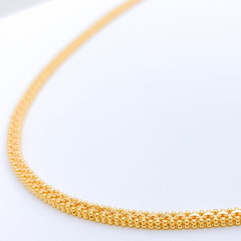 Long Beaded Square Chain - 30"