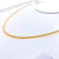 Beaded Square 22k Gold Chain - 26"