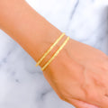 Evergreen Chic Dotted 22k Gold Bangle Pair 