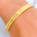 Evergreen Chic Dotted 22k Gold Bangle Pair 