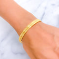 Evergreen Chic Dotted 22k Gold Bangle Pair 