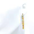 Dangling Contemporary 21k Gold Hanging Earrings 