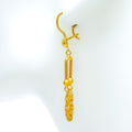 Dangling Contemporary 21k Gold Hanging Earrings 