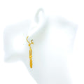 Dangling Contemporary 21k Gold Hanging Earrings 