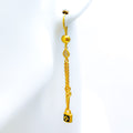 Graceful Hanging 21k Gold Hanging CZ Earrings