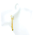 Graceful Hanging 21k Gold Hanging CZ Earrings
