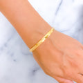 Elegant Ornate 22k Gold Machine Bangle 