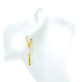 Rare Signature 21k Gold Hanging Earrings 