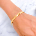 Classic Glossy 22k Gold Machine Bangle 