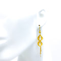 Flawless Cutwork Drop 21k Gold Hanging Earrings 