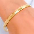 Classic Glossy 22k Gold Machine Bangle 