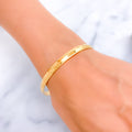 Elegant Ornate 22k Gold Machine Bangle 