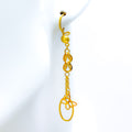 Lovely Radiant 21k Gold Hanging Earrings 