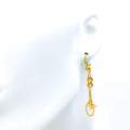 Lovely Radiant 21k Gold Hanging Earrings 