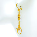 Lovely Radiant 21k Gold Hanging Earrings 