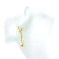 Sleek Lightweight 21k Gold Hanging Earrings 