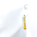 Stylish Grandiose 21k Gold Hanging Earrings 