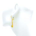 Stylish Grandiose 21k Gold Hanging Earrings 