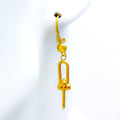 Iconic Contour 21k Gold Hanging Earrings