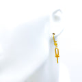 Iconic Contour 21k Gold Hanging Earrings