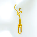 Iconic Contour 21k Gold Hanging Earrings