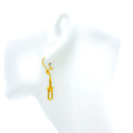 Iconic Contour 21k Gold Hanging Earrings