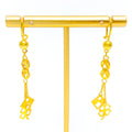 Bespoke Golden 21k Gold Hanging Earrings 