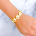 Sophisticated Floral Vintage 22k Gold Meenakari Bracelet 