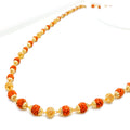 Opulent Gleaming 22k Gold Rudraksh Mala - 25"
