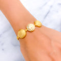 Classy Floral 22k Gold White Meenakari Bracelet 