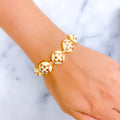 Bold Graceful Floral 22k Gold Meenakari Bracelet 