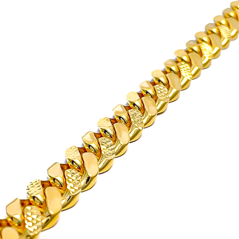 sculptural-polished-22k-gold-lightweight-mens-bracelet