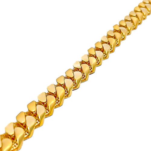 Lustrous Regal 22K Gold Lightweight Men's Bracelet