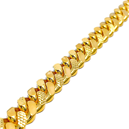 Iridescent 22K Gold Lightweight Men's Bracelet