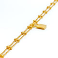 Dainty Fashionable 22K Gold Lock Charm Bracelet