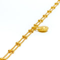 Lush Bespoke 22K Gold Flower Charm Bracelet