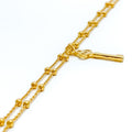 Charming Light-Weight 22K Gold Key Charm Bracelet