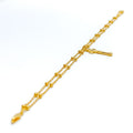 Charming Light-Weight 22K Gold Key Charm Bracelet