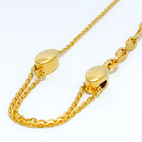 Delightful Adjustable 22K Gold Bolo Bracelet 
