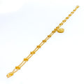 Brilliant Opulent 22K Gold Floral Charm Bracelet