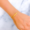 Glistening Chic 22k Gold Bangle Bracelet