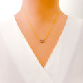 Radiant Paperclip 18k Gold + Diamond Necklace 