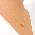 Radiant Paperclip 18k Gold + Diamond Necklace 
