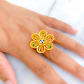 netted-enameled-22k-gold-floral-statement-ring.