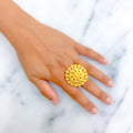 smooth-textured-22k-gold-paisley-statement-ring