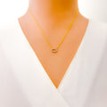 Iconic Hexagonal 18k Gold + Diamond Necklace 