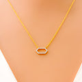 Iconic Hexagonal 18k Gold + Diamond Necklace 