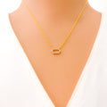 Iconic Hexagonal 18k Gold + Diamond Necklace 