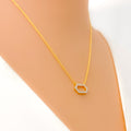 Iconic Hexagonal 18k Gold + Diamond Necklace 