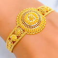 Elegant Floral Dome 22k Gold Bracelet